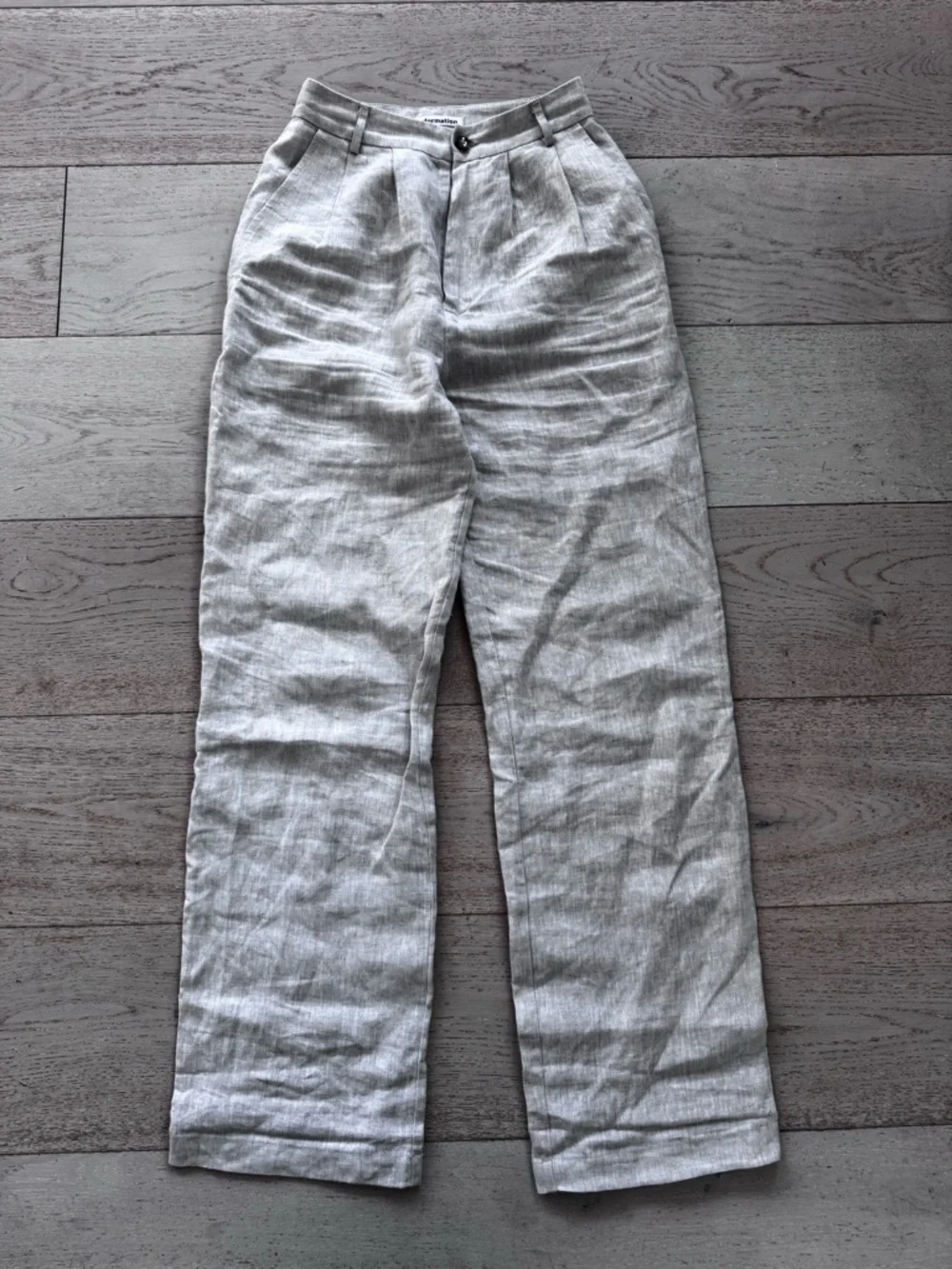 Reformation Mason Linen Pant 2P oatmeal